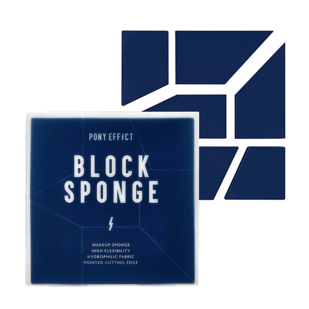 PONY EFFECT Block Sponge Blender with Pointed Tip